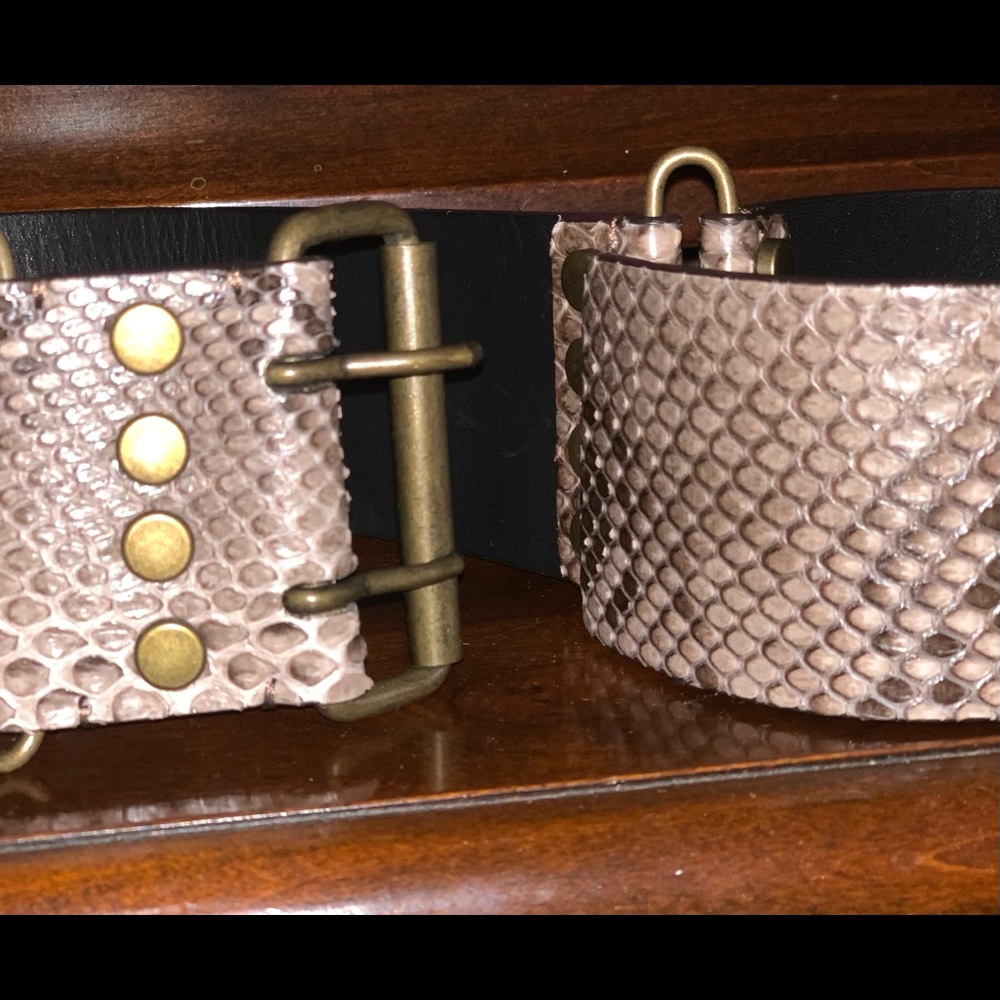 Lanvin, Women’s Taupe Python Belt, Sz 32, LKNW - Picture 6 of 10